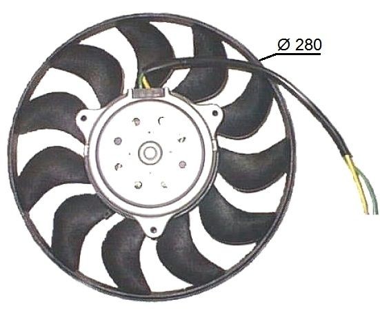 NRF D1: 280 mm, 12V, 200W, without radiator fan shroud Cooling Fan 47616 buy