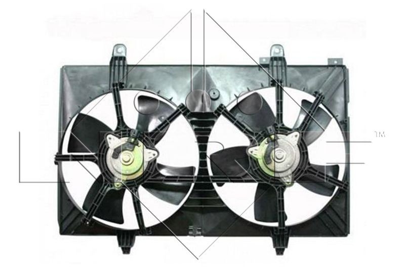 47305 NRF Cooling fan NISSAN D1: 344 mm, 12V, 250W, with radiator fan shroud