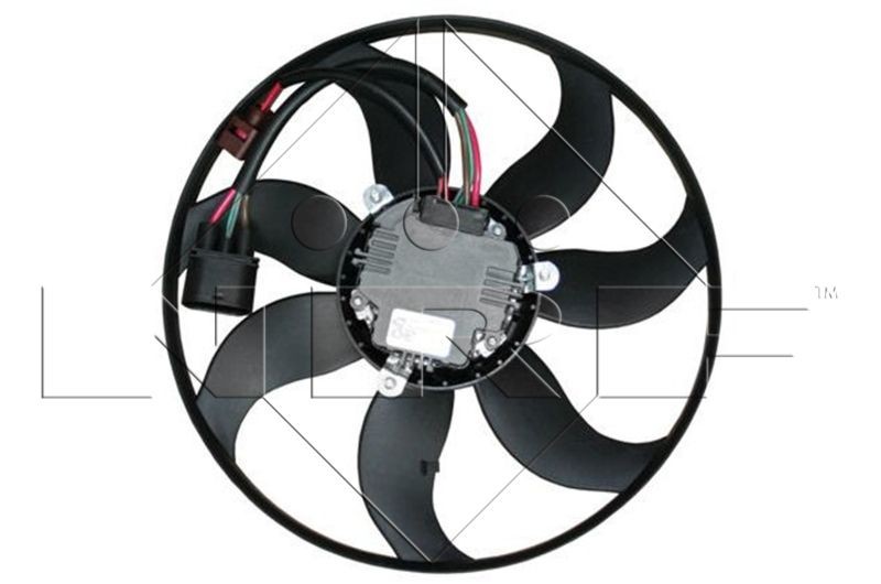 NRF 47396 Fan, radiator D1: 365 mm, 12V, 240W, without radiator fan shroud, with control unit