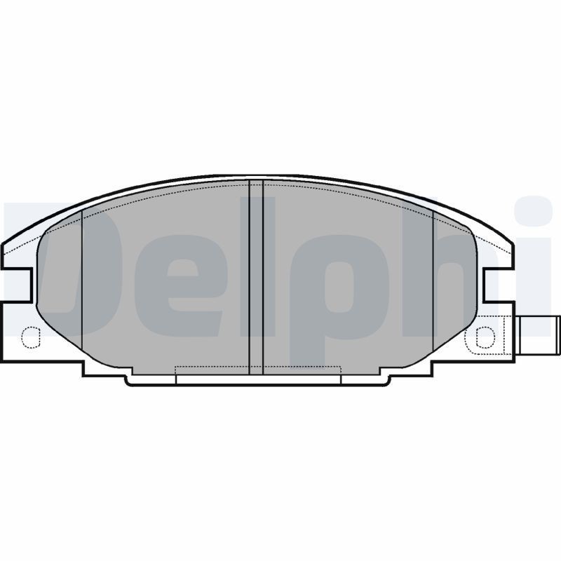 DELPHI LP629 Brake pad set with acoustic wear warning, without anti-squeak plate, without accessories