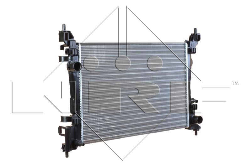 NRF 53115 Engine radiator Aluminium, 540 x 378 x 23 mm, Mechanically jointed cooling fins