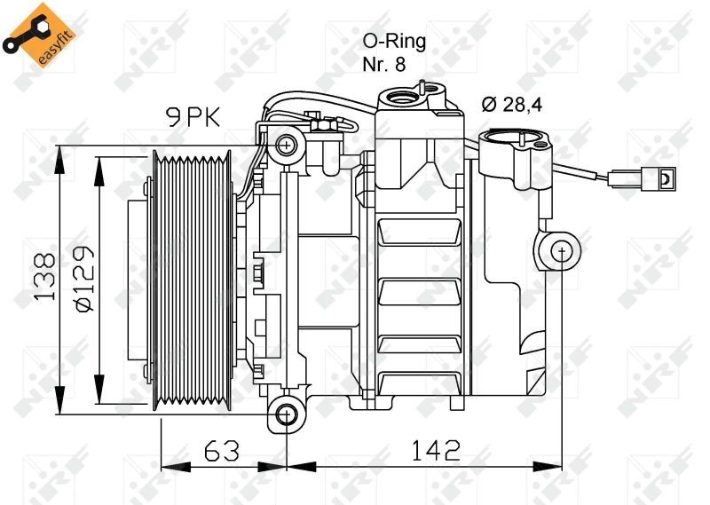 NRF 32428G Air conditioning compressor 1854441