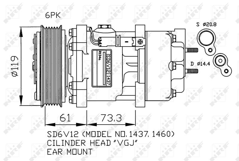 NRF 32217G AC compressor clutch 9659230880