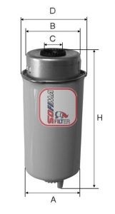 SOFIMA Filter Insert Height: 168,5mm Inline fuel filter S 4464 NR buy