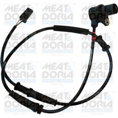 MEAT & DORIA 90223 ABS sensor Front Axle Right, Inductive Sensor, 2-pin connector, 880mm, 1,35 kOhm, 28,5mm