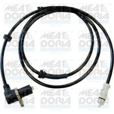 MEAT & DORIA 90267 ABS sensor Front Axle Right, Front Axle Left, Inductive Sensor, 2-pin connector, 1400mm, 1,65 kOhm, 28mm, white, round