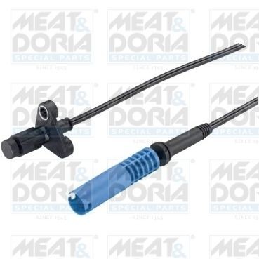 MEAT & DORIA 90004 ABS sensor Front Axle Right, Front Axle Left, Hall Sensor, 2-pin connector, 580mm, 700mm, blue, round