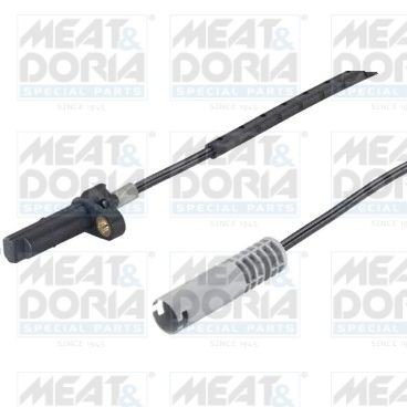 MEAT & DORIA 90010 ABS sensor Rear Axle Right, Rear Axle Left, Hall Sensor, 2-pin connector, 760mm, 900mm, 41,5mm, grey, round