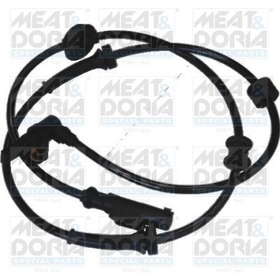 MEAT & DORIA 90019 ABS sensor Front Axle Right, Front Axle Left, Hall Sensor, 2-pin connector, 780mm, 1000mm, 28mm, black, oval