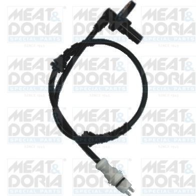 MEAT & DORIA 90024 ABS sensor Front Axle Right, Front Axle Left, Hall Sensor, 2-pin connector, 500mm, 540mm, 28mm, white, round