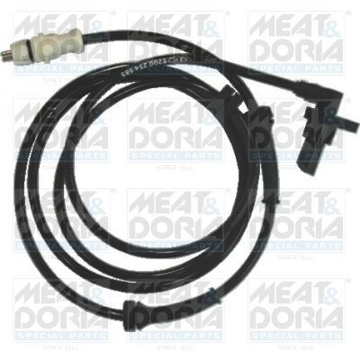 MEAT & DORIA 90025 ABS sensor Rear Axle Right, Hall Sensor, 2-pin connector, 1560mm, 1640mm, 28mm, white, round