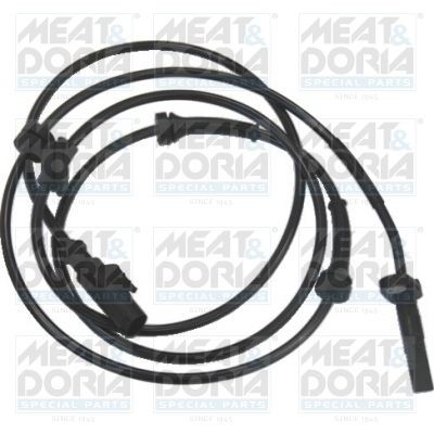 MEAT & DORIA 90040 ABS sensor Rear Axle Right, Hall Sensor, 2-pin connector, 1670mm, 1770mm, 44,5mm, black, oval