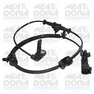 MEAT & DORIA 90323 ABS sensor Front Axle Right, Front Axle Left, Active sensor, 2-pin connector, 810mm, oval