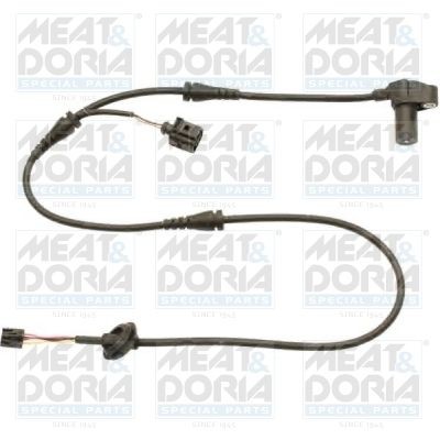 MEAT & DORIA 90068 ABS sensor Front Axle Right, Front Axle Left, Inductive Sensor, 7-pin connector, 1,65 kOhm, 28mm, 1015/350mm