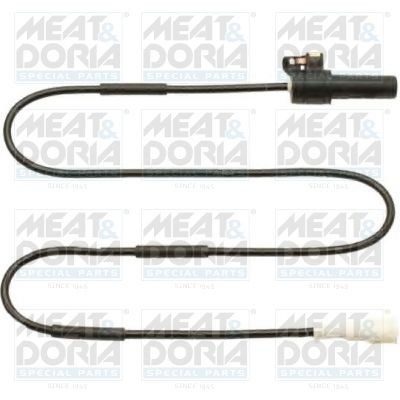 MEAT & DORIA 90073 ABS sensor Rear Axle Right, Rear Axle Left, Inductive Sensor, 2-pin connector, 1,2 kOhm, 1170mm, 48mm, white, round