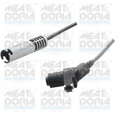 MEAT & DORIA 90075 ABS sensor Rear Axle Right, Rear Axle Left, Inductive Sensor, 2-pin connector, 1,15 kOhm, 810mm, 22,5mm, grey, round
