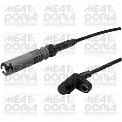 MEAT & DORIA 90076 ABS sensor Front Axle Right, Front Axle Left, Hall Sensor, 2-pin connector, 650mm, 25,5mm, blue, round