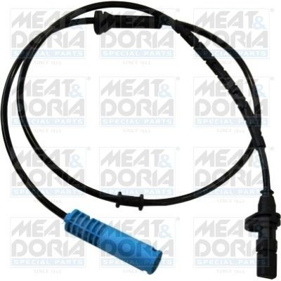 MEAT & DORIA 90077 ABS sensor Rear Axle Right, Rear Axle Left, Hall Sensor, 2-pin connector, 1070mm, 34,5mm, blue, round