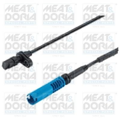 MEAT & DORIA 90079 ABS sensor Front Axle Right, Front Axle Left, Hall Sensor, 2-pin connector, 680mm, 35mm, blue, round