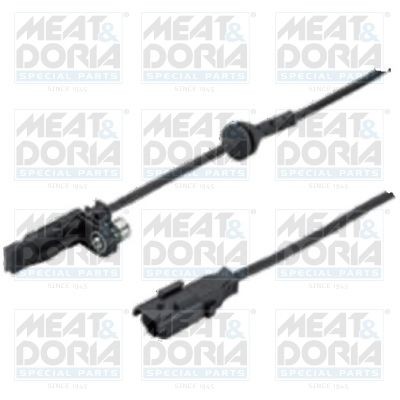 MEAT & DORIA Front Axle Right, Front Axle Left, Active sensor, 2-pin connector, 1300mm, 38mm, black Total Length: 1300mm, Number of pins: 2-pin connector Sensor, wheel speed 90083 buy