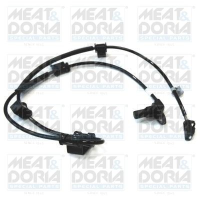 MEAT & DORIA 90374 ABS sensor Front Axle Left, Hall Sensor, 2-pin connector, 1040mm, 28mm, black