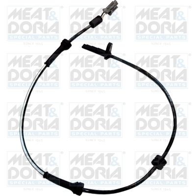 MEAT & DORIA Front Axle Right, Front Axle Left, Active sensor, 2-pin connector, 770mm, 39mm Total Length: 770mm, Number of pins: 2-pin connector Sensor, wheel speed 90242 buy