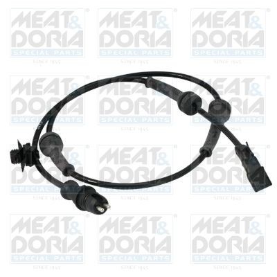 MEAT & DORIA 90190 ABS sensor Front Axle Right, Front Axle Left, Active sensor, 2-pin connector, 720mm, 800mm, black, round