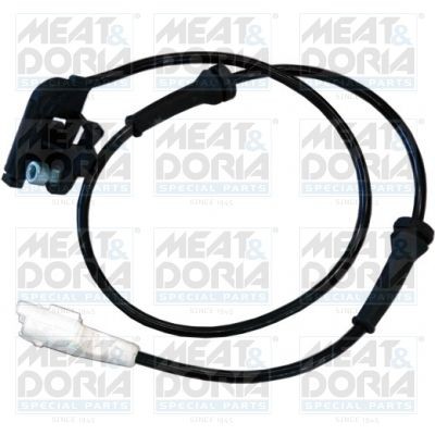 MEAT & DORIA 90199 ABS sensor Rear Axle Right, Rear Axle Left, Hall Sensor, 2-pin connector, 850mm, white