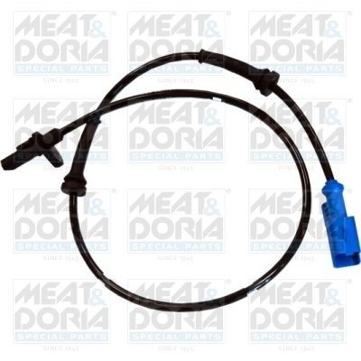 MEAT & DORIA Rear Axle Right, Rear Axle Left, Hall Sensor, 2-pin connector, 680mm, 760mm, 27mm, blue Total Length: 760mm, Number of pins: 2-pin connector Sensor, wheel speed 90209 buy