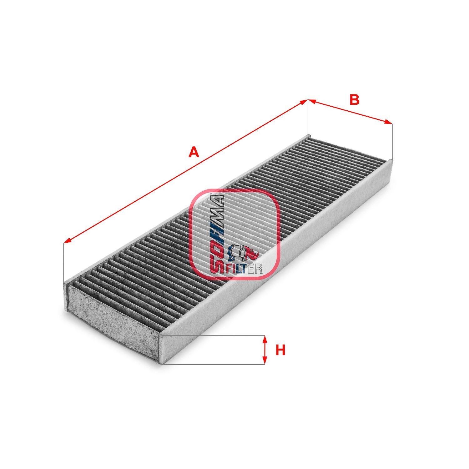 SOFIMA Activated Carbon Filter, 440 mm x 118 mm x 30 mm Width: 118mm, Height: 30mm, Length: 440mm Cabin filter S 4175 CA buy