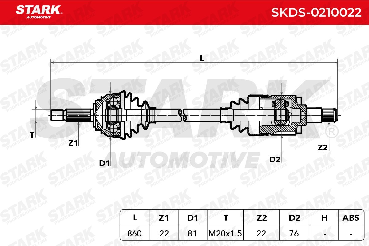STARK CV axle SKDS-0210022 buy online