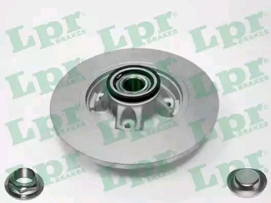 LPR C1015PRCA Brake disc 268x12mm, 4, solid, Coated