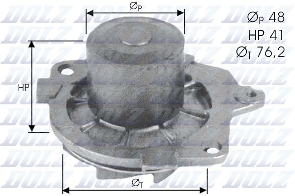 Original DOLZ Water pump S314 for OPEL SIGNUM