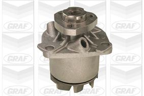GRAF PA617 Water pump without lid, with seal ring, Mechanical, Grey Cast Iron, for v-ribbed belt use