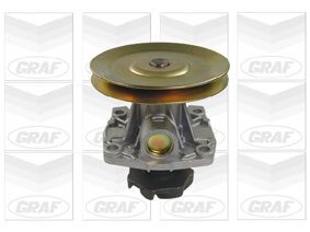 PA554 GRAF Water pumps FIAT with seal, without lid, Mechanical, Grey Cast Iron, Water Pump Pulley Ø: 115,2 mm, for v-ribbed belt use