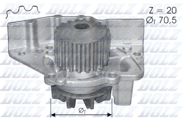 DOLZ Water pump for engine C119