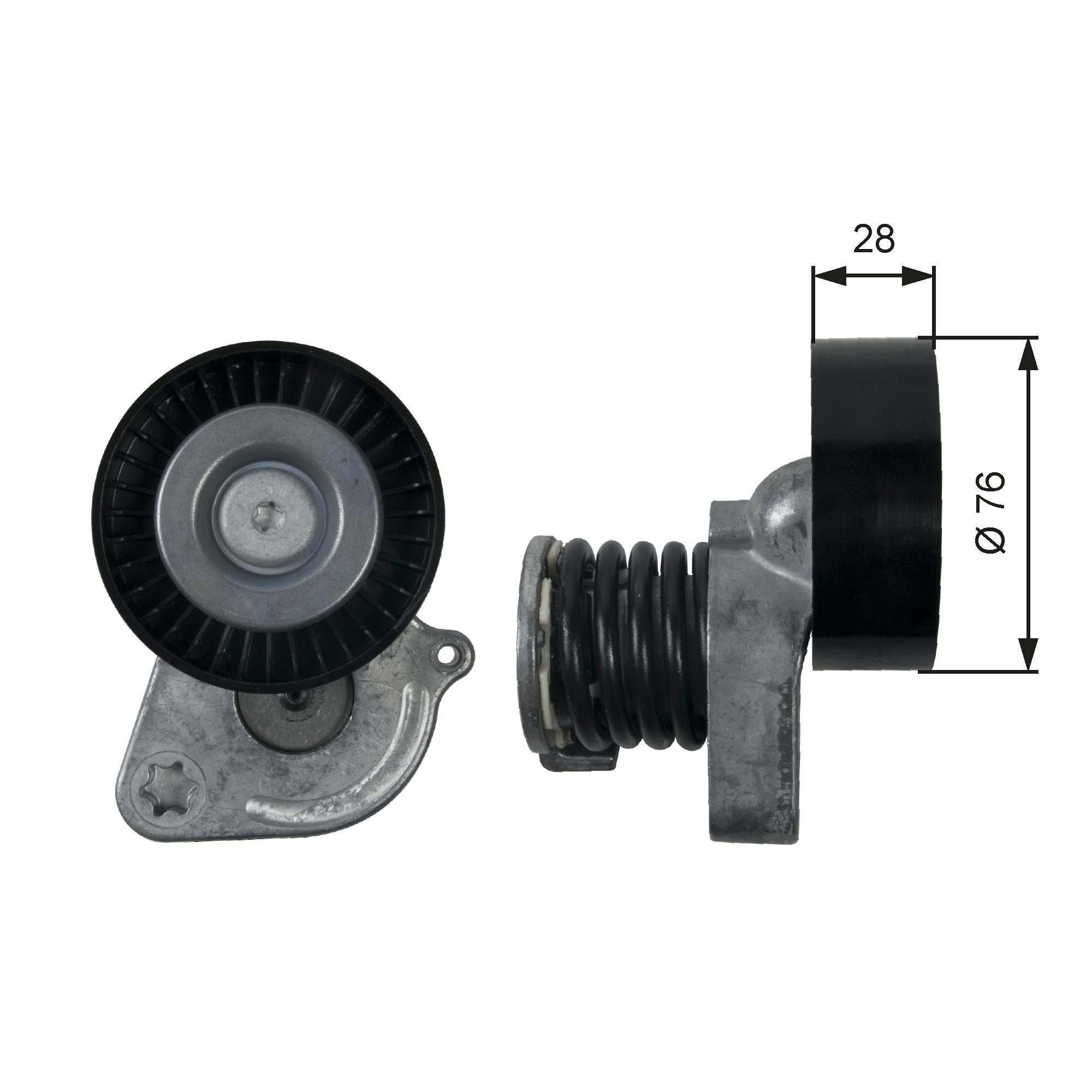 Great value for money - GATES Tensioner pulley T39207