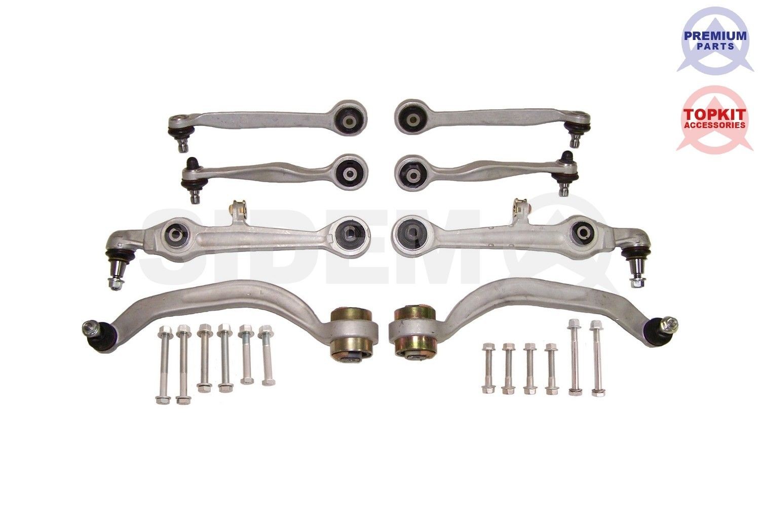 SIDEM 37978 Control arm repair kit Trailing Arm, Front Axle, with fastening material