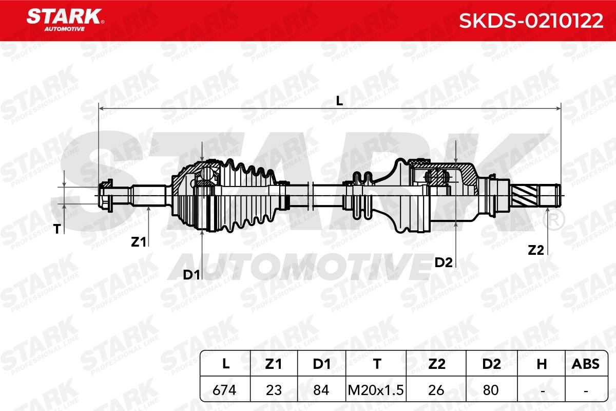 Drive shaft SKDS-0210122 from STARK