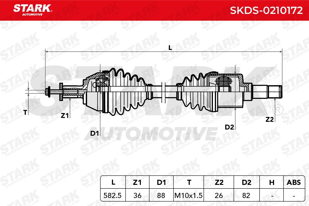 SKDS0210172 Half shaft STARK SKDS-0210172 review and test