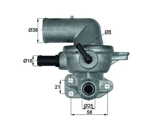 MAHLE ORIGINAL TI 133 88D Engine thermostat Opening Temperature: 88°C, with seal