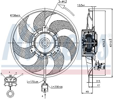 OEM-quality NISSENS 85703 Radiator cooling fan