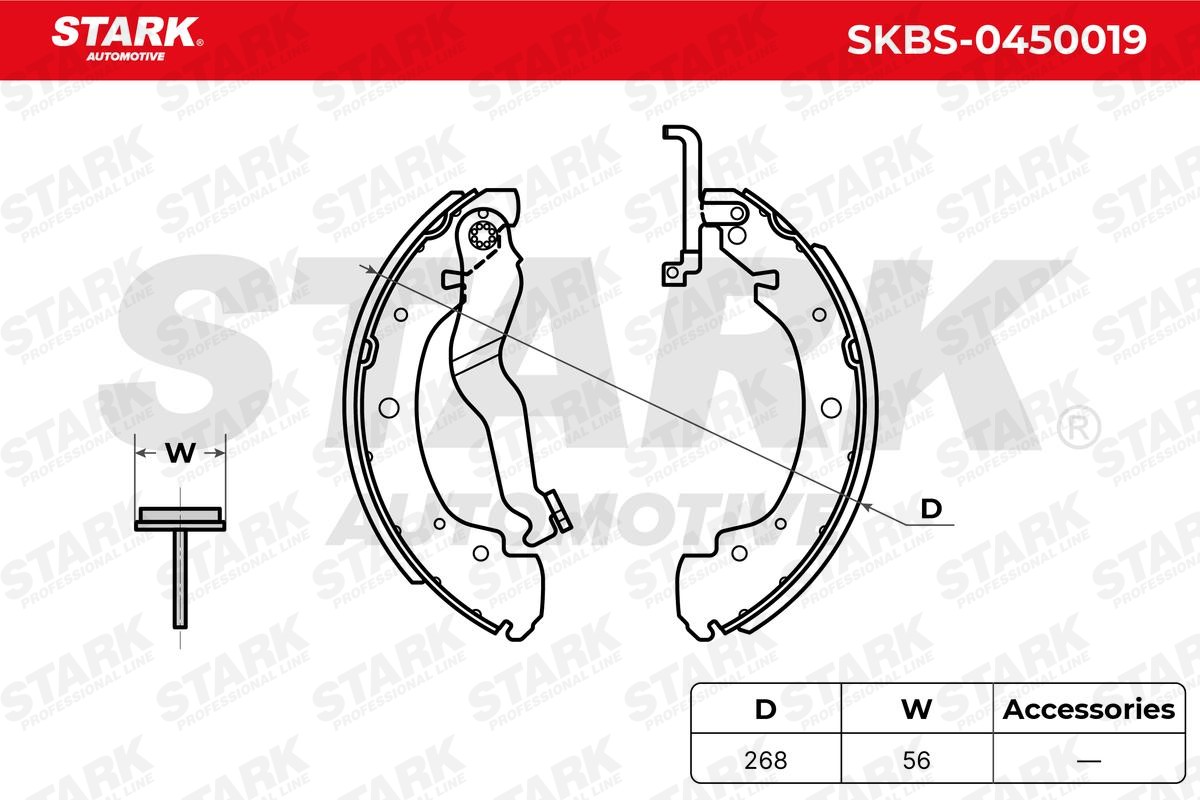 SKBS0450019 Drum brake shoes STARK SKBS-0450019 review and test