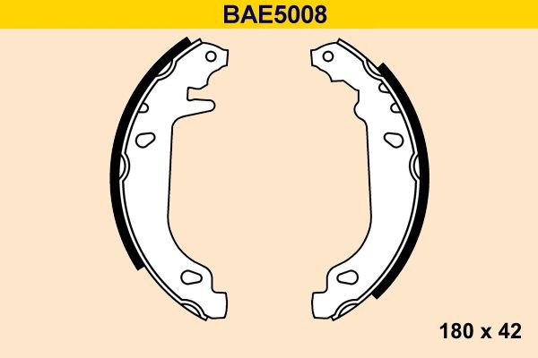 BAE5008 Barum Breite: 42mm Bremsbackensatz BAE5008 günstig kaufen