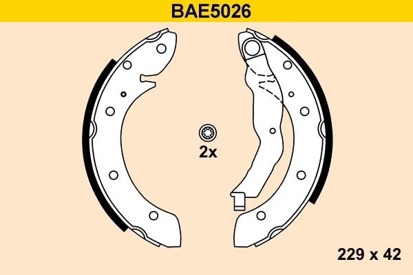 Barum BAE5026 Brake Shoe Set 7701 204 883