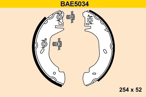 BAE5034 Barum Breite: 52mm Bremsbackensatz BAE5034 günstig kaufen