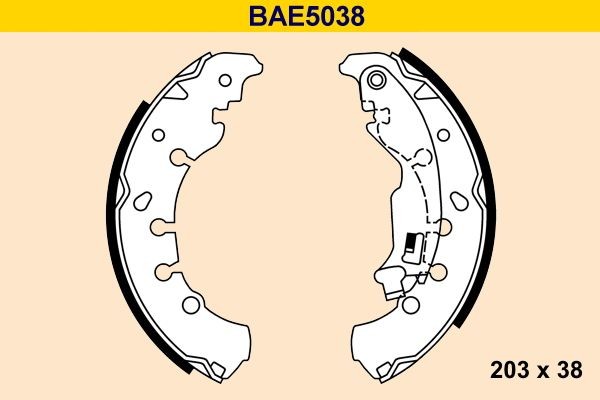 Barum BAE5038 Brake Shoe Set 9947690