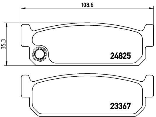 BREMBO P 56 067 Brake pad set prepared for wear indicator, without accessories