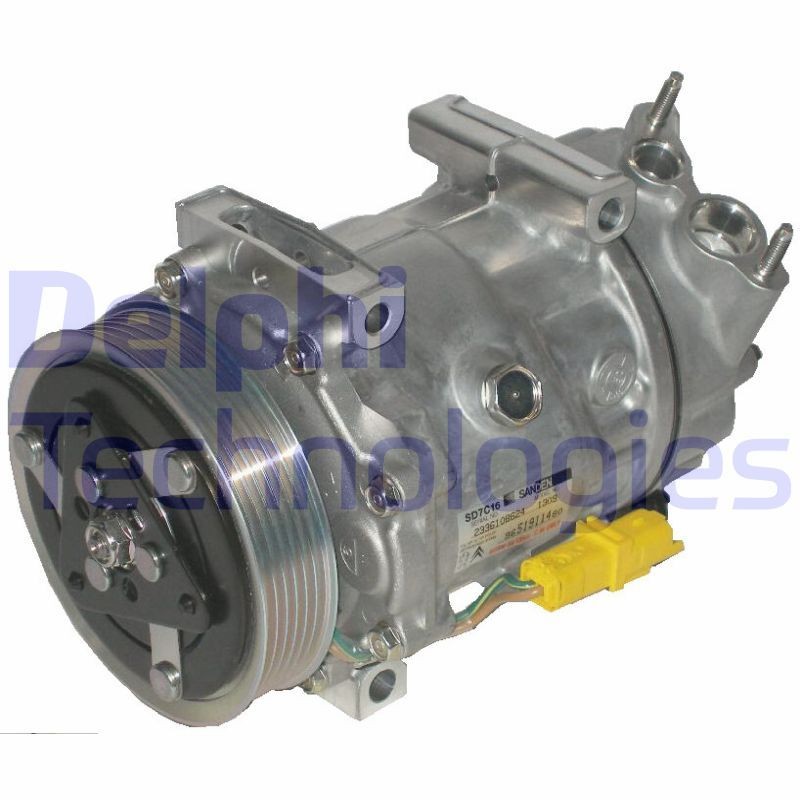 DELPHI TSP0155474 Air conditioning compressor SD7C16, PAG 46, with PAG compressor oil