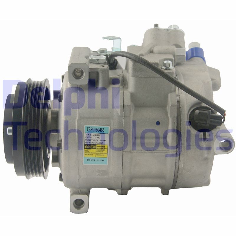 DELPHI TSP0159463 Air conditioning compressor Denso 7SEU17C, PAG 46, with PAG compressor oil